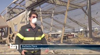 7 agosto 2020 TG1 – Servizio sul lavoro svolto dai Vigili del fuoco a Beirut