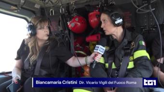 TG UNO - ESPLOSIONE DISTRIBUTORE CARBURANTE A ROMA, SORVOLO ELICOTTERO VIGILI DEL FUOCO