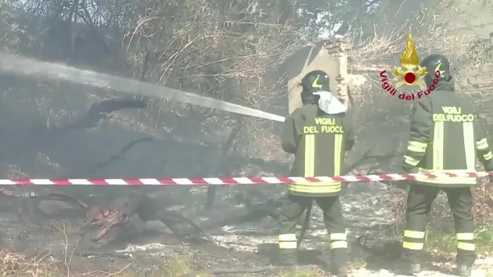 BELVEDERE OSTRENSE (AN) - INCENDIO STERPAGLIE