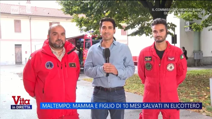 VITA IN DIRETTA – MALTEMPO LOMBARDIA, IL SALVATAGGIO DI MAMMA E BAMBINA A MEDA BRIANZA 