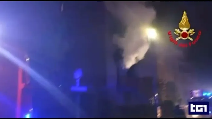 TG1 RAI Incendio in una palazzina a Cornaredo