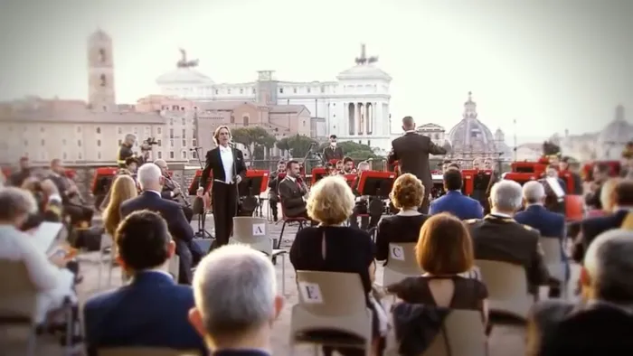 Servizio a La vita in diretta sul concerto al Palatino